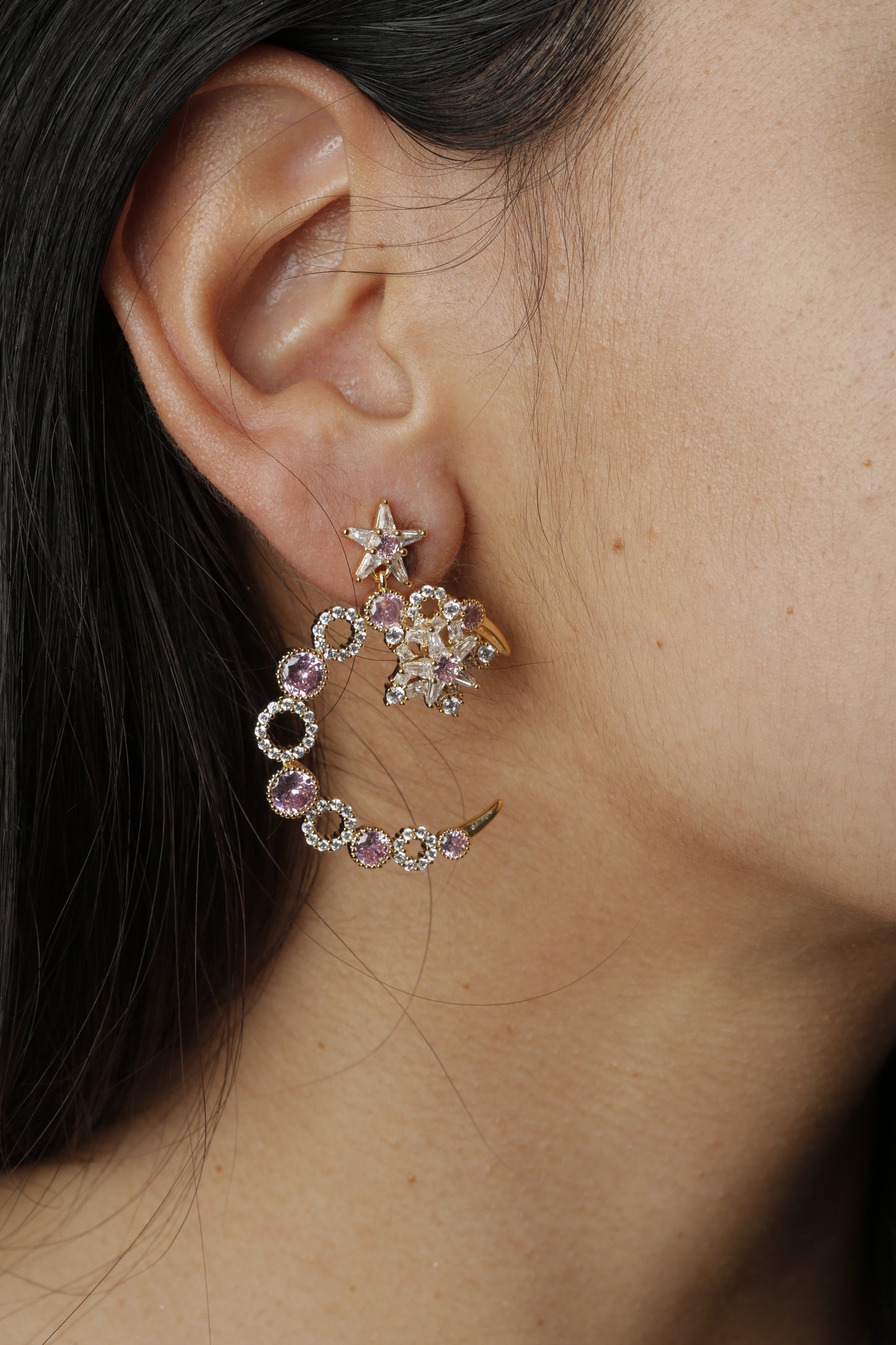 My Moon Dream Earrings - Purple and Shiny