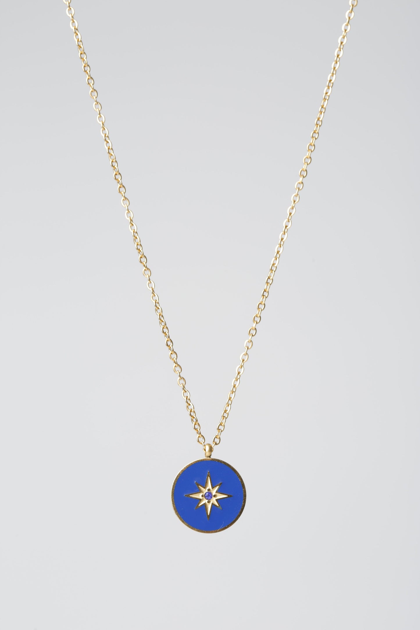 Blue Star Charm Necklace Pendant