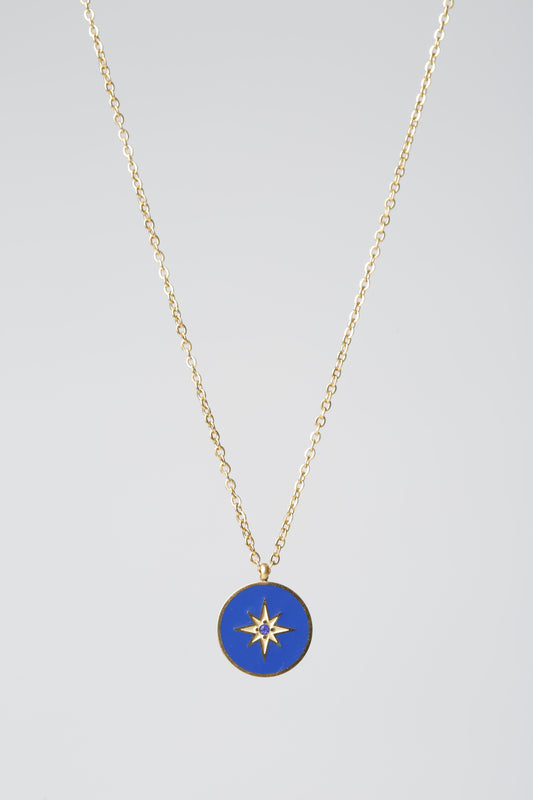 Blue Star Charm Necklace Pendant