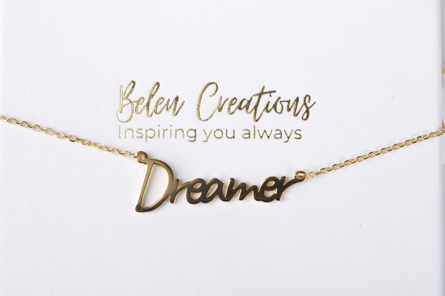 Delicate Dreamer Necklace - Gold Elegant Letter