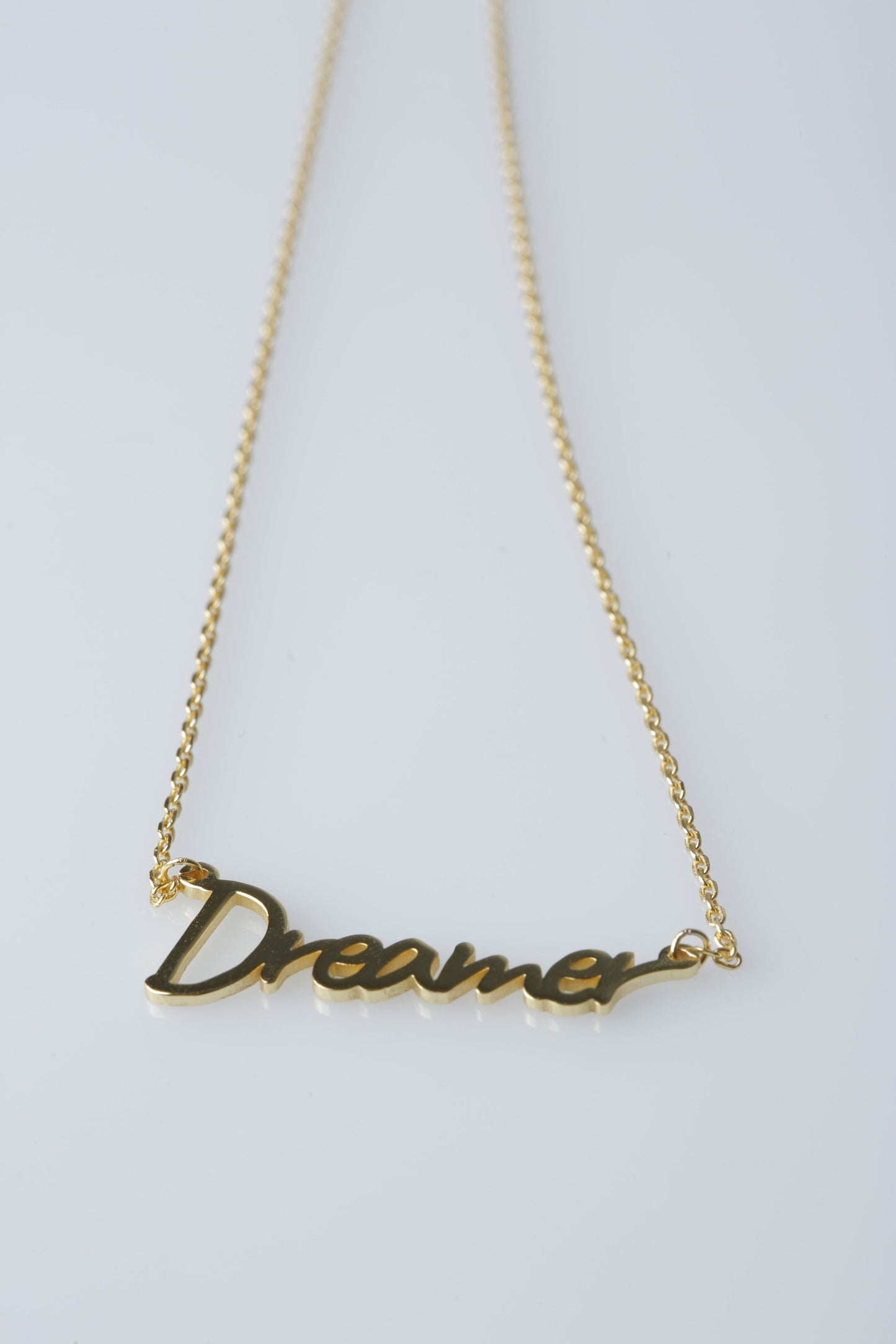 Delicate Dreamer Necklace - Gold Elegant Letter
