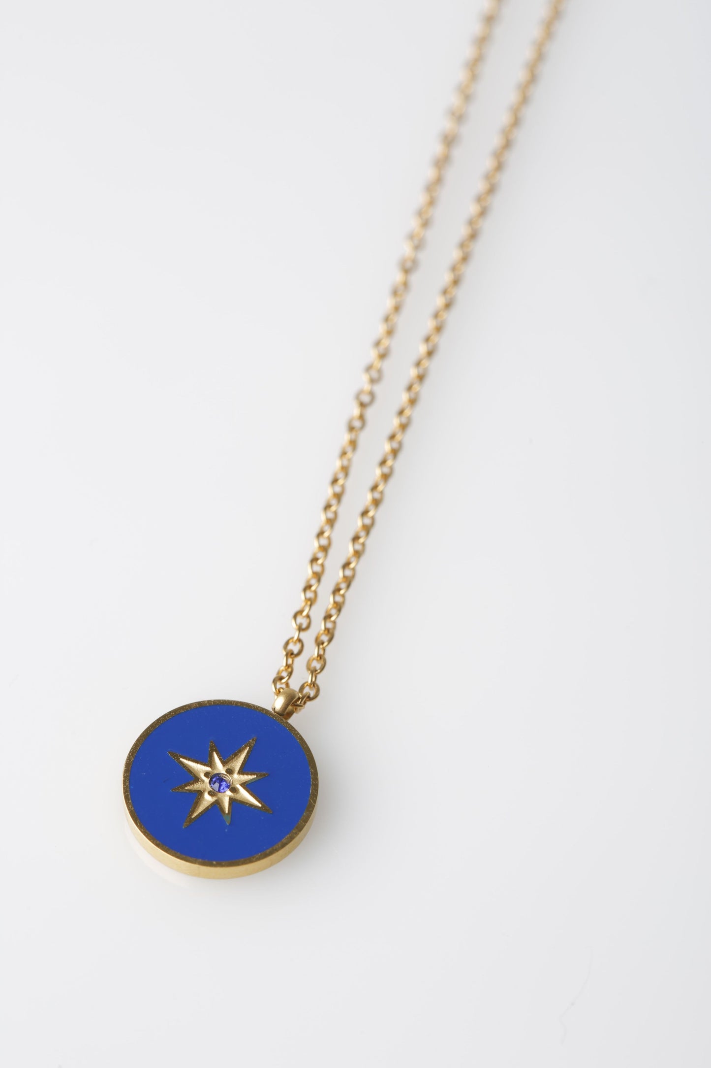 Blue Star Charm Necklace Pendant