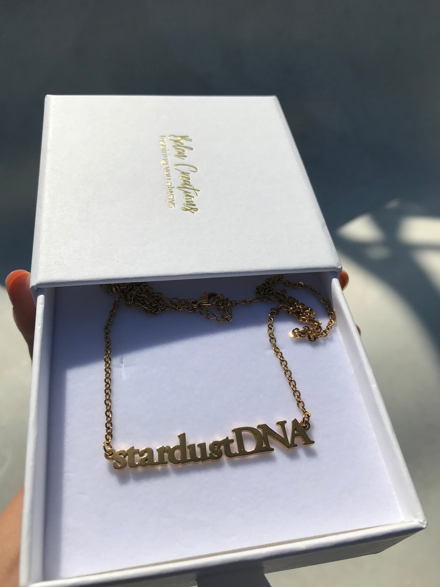 Gold Letter StardustDNA Necklace II Design