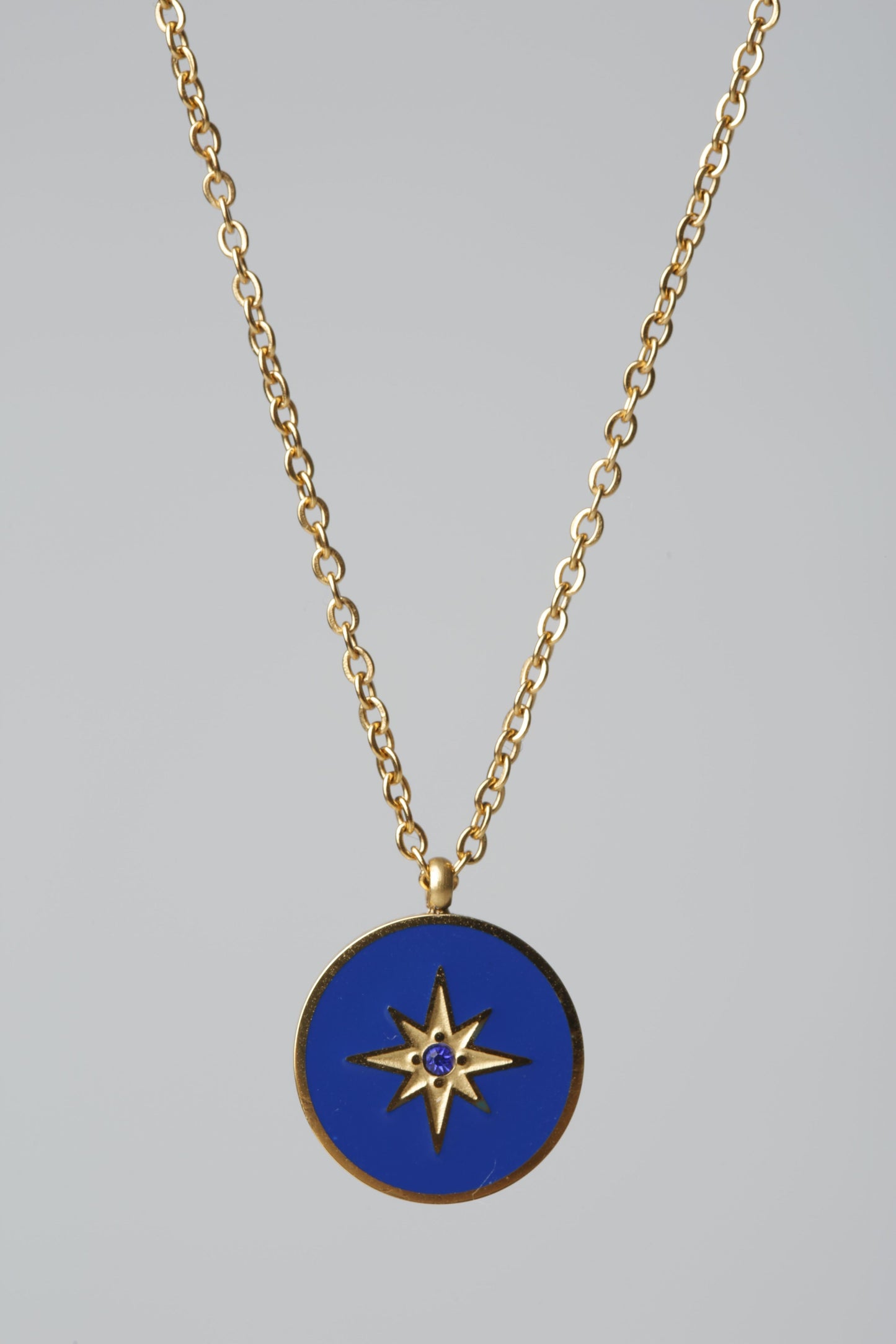 Blue Star Charm Necklace Pendant